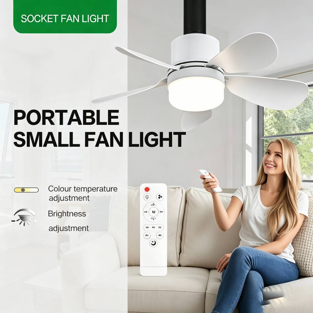 Lighting Decor Home - Ventilatore da soffitto con luce e