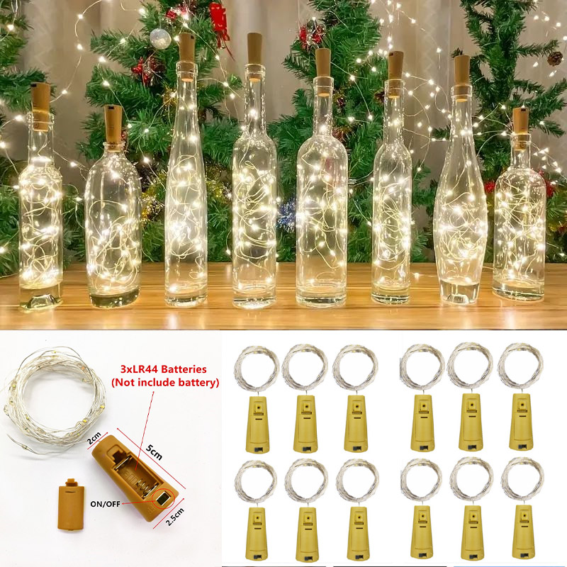 Decor Lighting Cork - 6 pezzi 20led bottiglia di vino