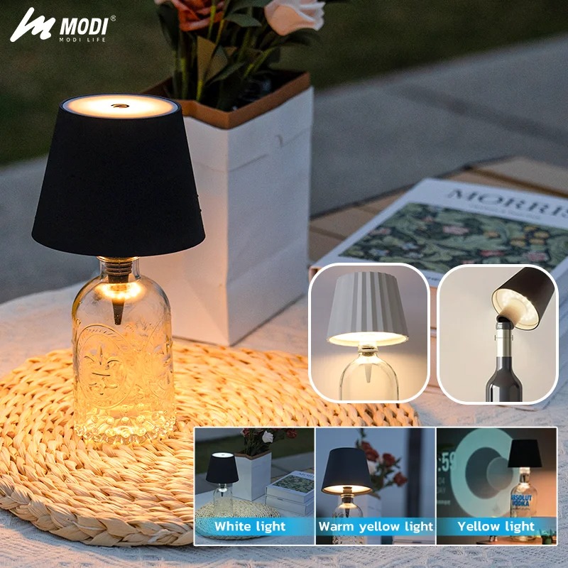 Colour Changing Bulb - Lampada da tavolo per bottiglie con