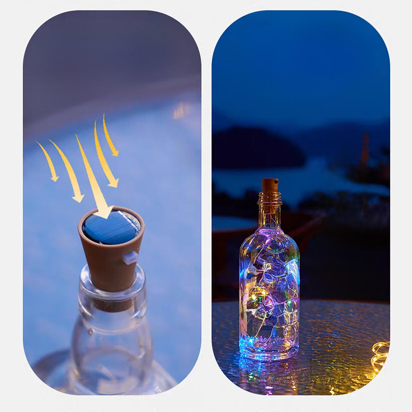Decor Lighting Cork - Luci solari per bottiglie di vino,