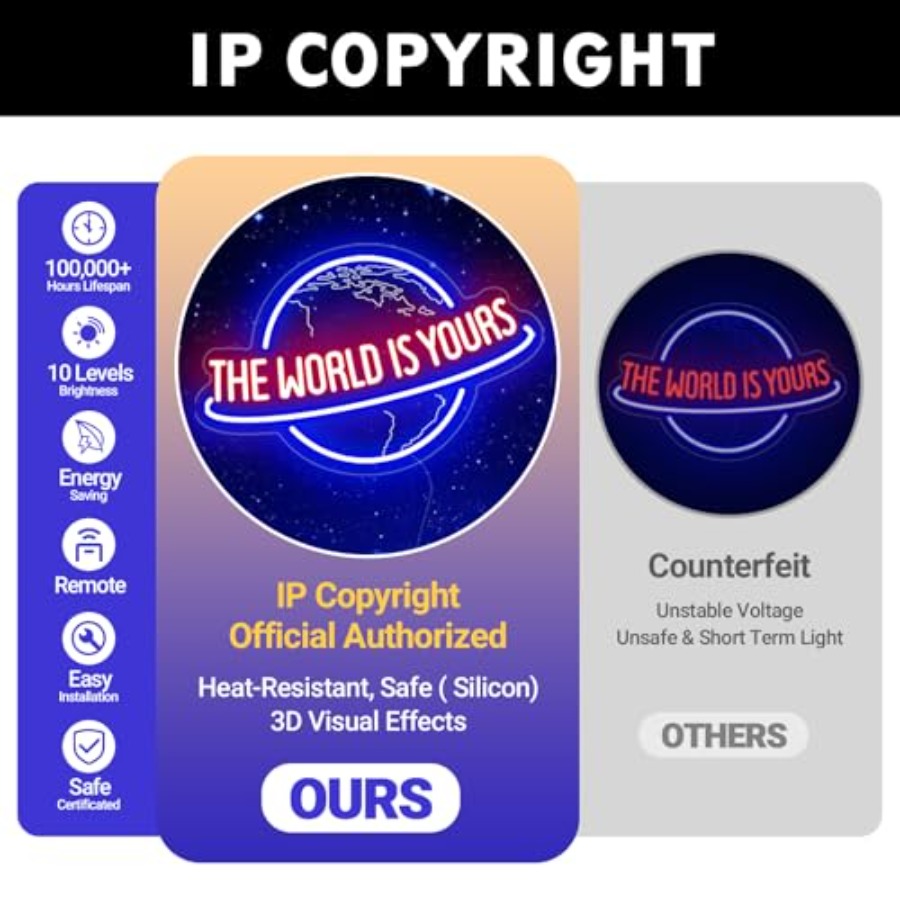Insegna al Neon 'The World Is  - Lighting World Decor recensione e prezzo