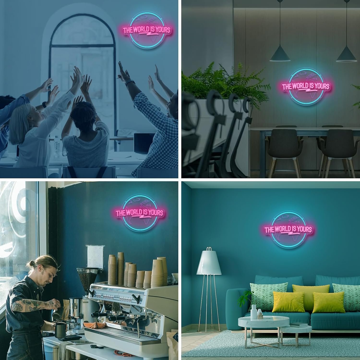 Il mondo è il tuo Insegna al n - Lighting World Decor recensione e prezzo