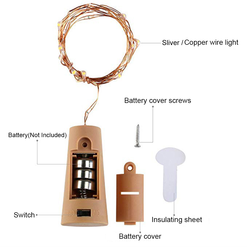 1/3/5/10/20pcs luce per bottig - Decor Lighting Cork recensione e prezzo