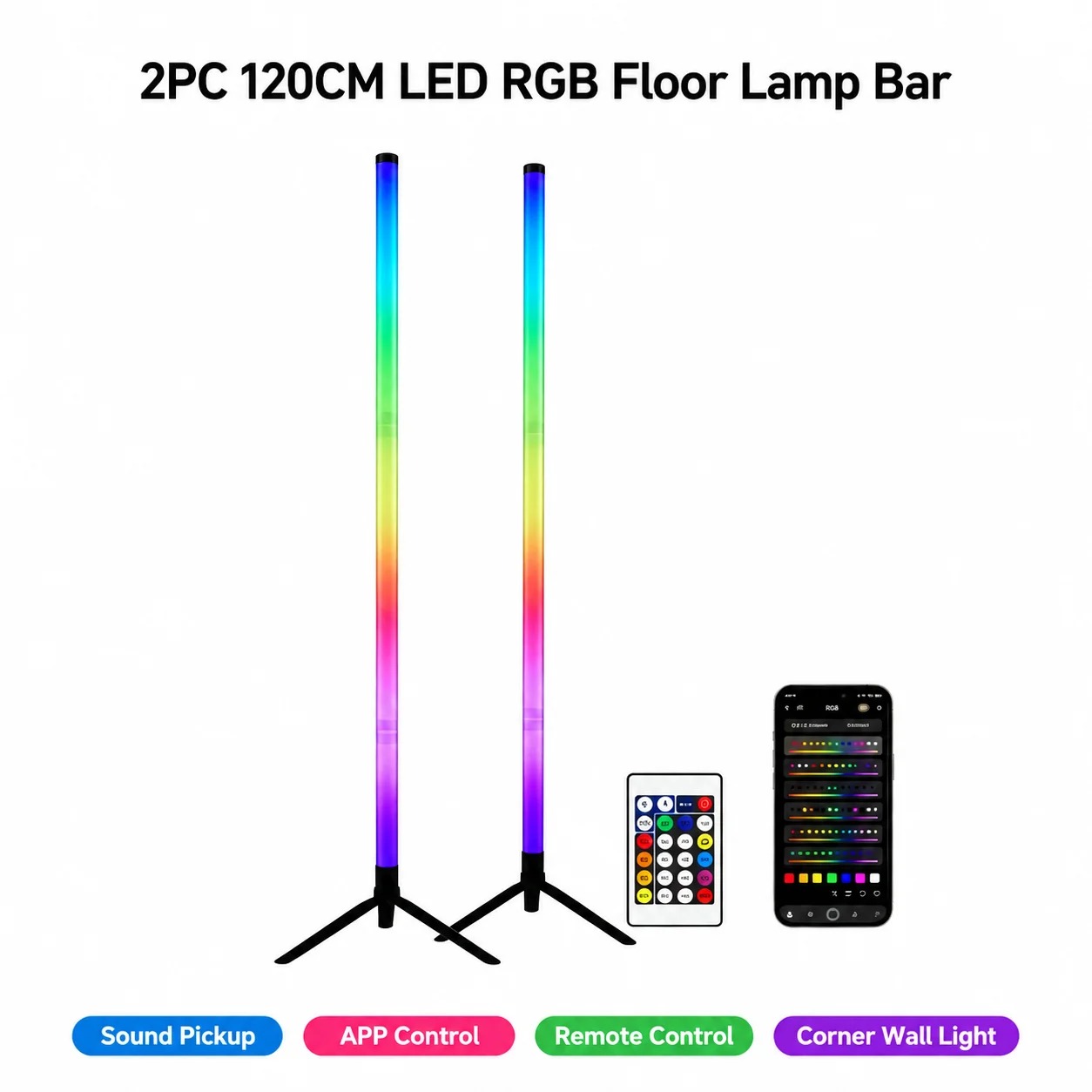 2 Pezzi Lampada da Terra RGB 1 - Lighting Decor Home recensione e prezzo